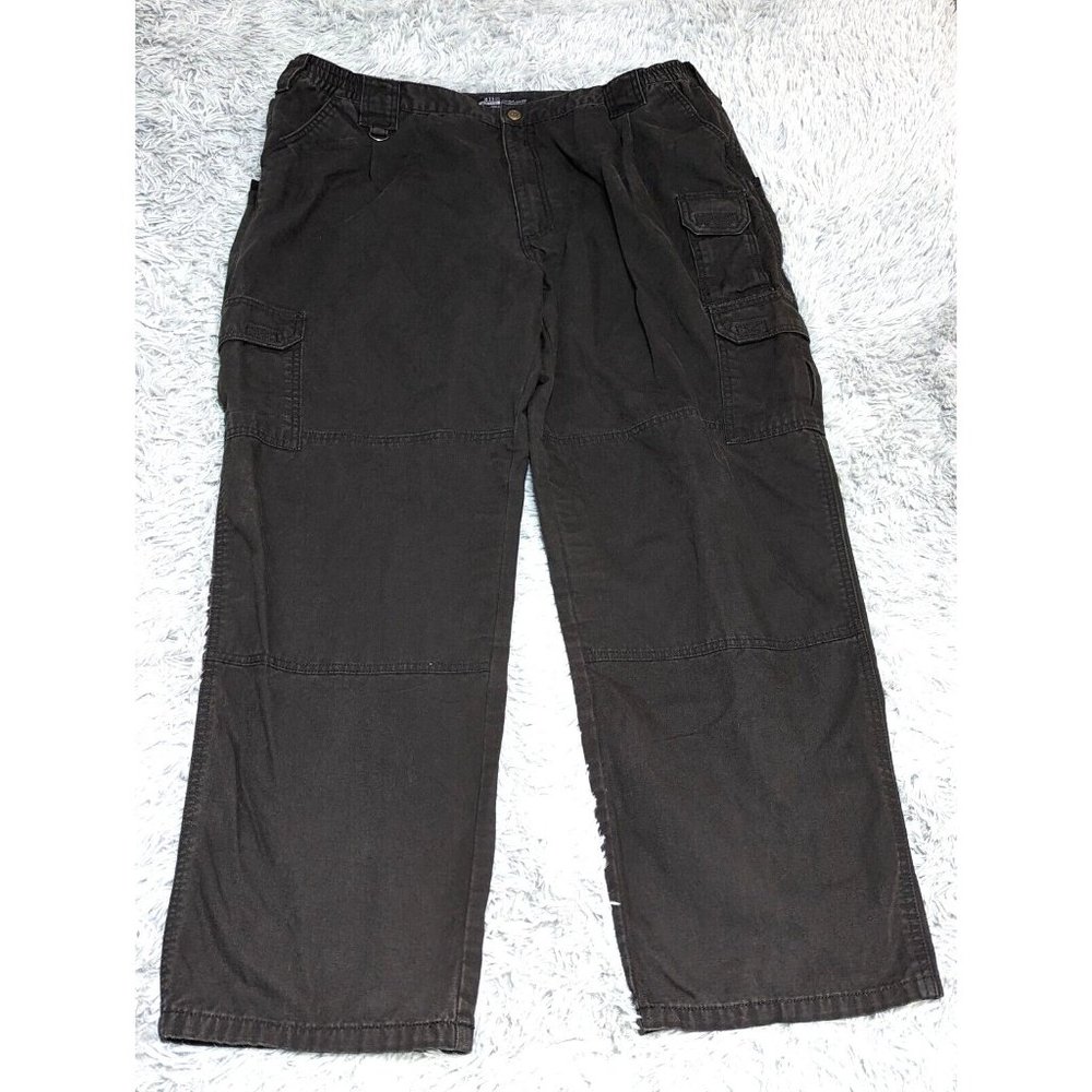 5.11 Tactical Mens Cargo Pants Size 44x32 Black Ripstop 74521 Icon 44/32 Cotton